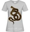 Женская футболка Коричневый змей Серый фото