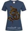Женская футболка Коричневый змей Темно-синий фото