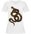 Жіноча футболка Коричневий змій Білий Жіноча футболка Коричневий змій Білий фото