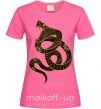 Жіноча футболка Коричневый змей Яскраво-рожевий фото