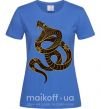 Женская футболка Коричневый змей Ярко-синий фото