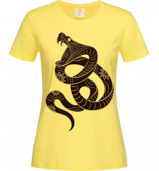 Жіноча футболка Коричневий змій Лимонний фото