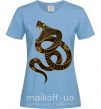 Женская футболка Коричневый змей Голубой фото