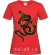Женская футболка Коричневый змей Красный фото