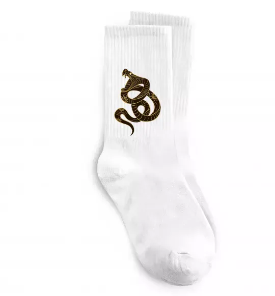 Носки Коричневий змій Белый фото