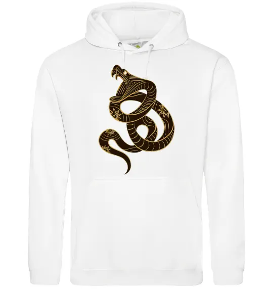 Чоловіча толстовка (худі) Коричневий змій Білий фото