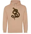 Чоловіча толстовка (худі) Коричневий змій Пісочний Чоловіча толстовка (худі) Коричневий змій Пісочний фото