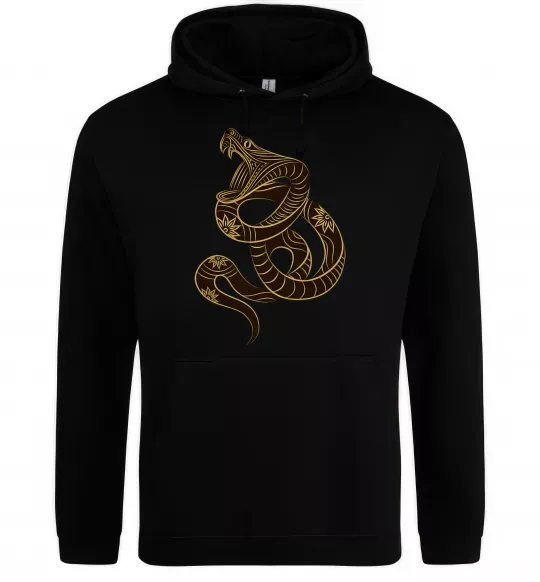 Жіноча толстовка (худі) Коричневий змій Чорний фото