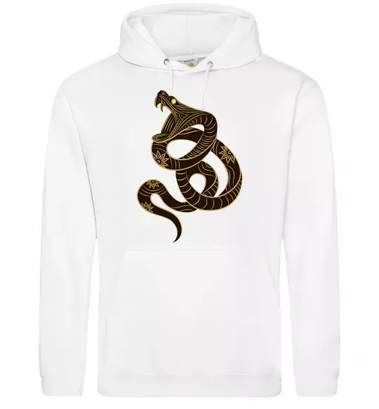 Жіноча толстовка (худі) Коричневий змій Білий фото