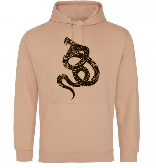 Жіноча толстовка (худі) Коричневий змій Пісочний фото