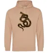 Жіноча толстовка (худі) Коричневий змій Пісочний Жіноча толстовка (худі) Коричневий змій Пісочний фото