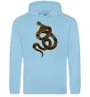 Женская толстовка (худи) Коричневий змій Голубой фото