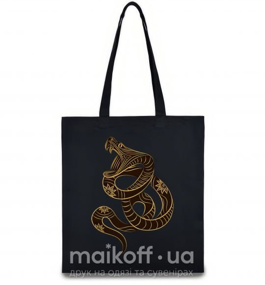 Эко-сумка Коричневый змей Черный фото