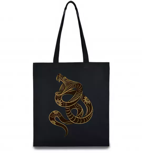 Эко-сумка Коричневий змій Черный фото