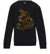 Детский Свитшот Коричневий змій Черный фото