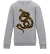 Детский Свитшот Коричневий змій Серый меланж фото