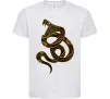 Дитяча футболка Коричневий змій Білий Дитяча футболка Коричневий змій Білий фото