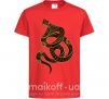 Детская футболка Коричневый змей Красный фото