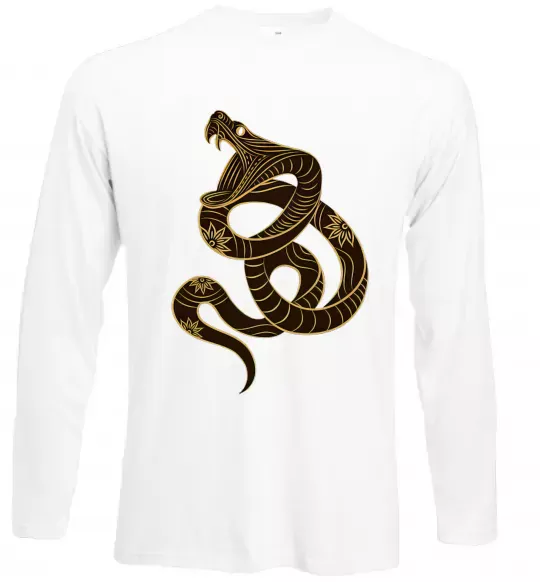 Лонгслив Коричневий змій Белый фото