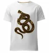 Чоловіча преміум футболка Коричневий змій Білий фото