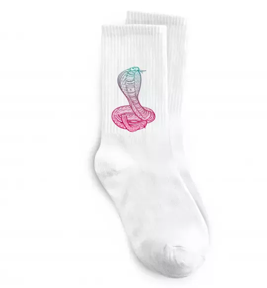 Носки Кобра градієнт Белый фото