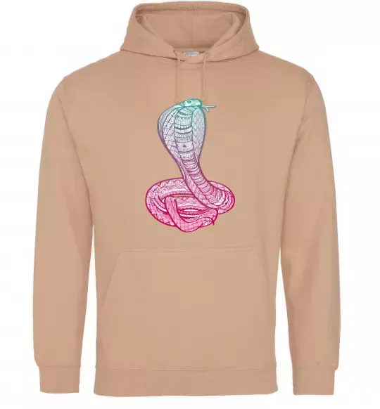 Жіноча толстовка (худі) Кобра градієнт Пісочний фото