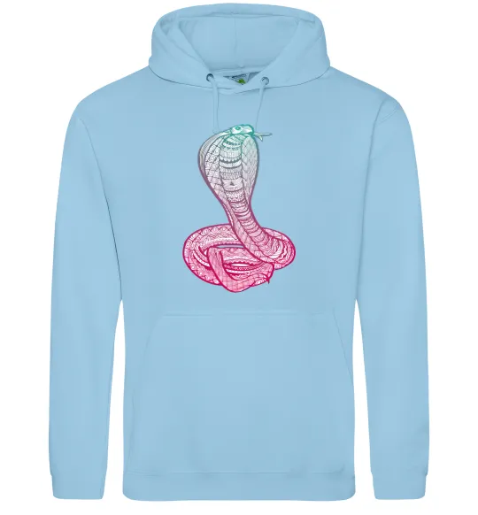 Женская толстовка (худи) Кобра градієнт Голубой фото