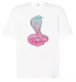 Футболка Оверсайз Зелена гримуча змія Белый фото