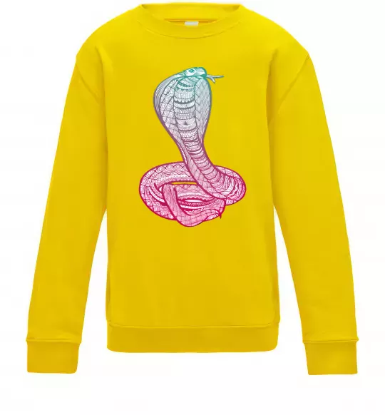 Детский Свитшот Кобра градієнт Солнечно желтый фото