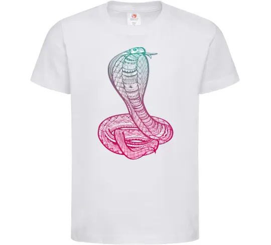 Детская футболка Кобра градієнт Белый фото