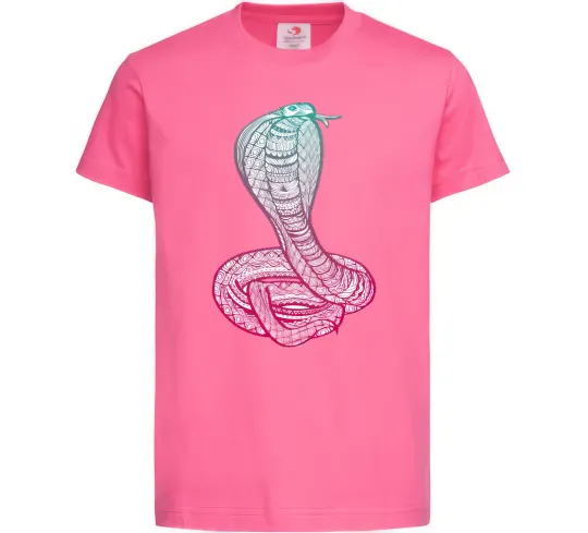 Детская футболка Кобра градієнт Ярко-розовый фото