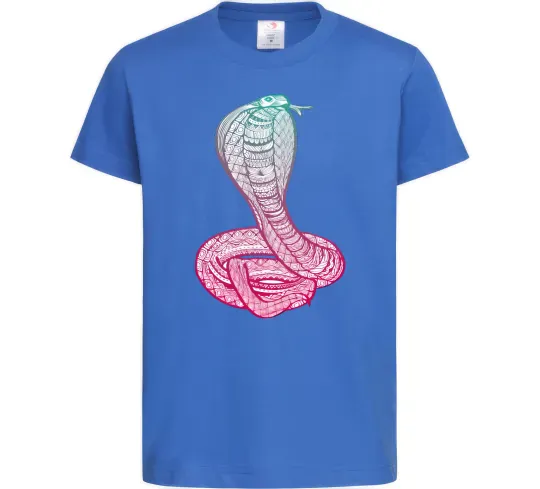 Детская футболка Кобра градієнт Ярко-синий фото