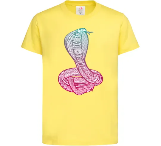 Детская футболка Кобра градієнт Лимонный фото