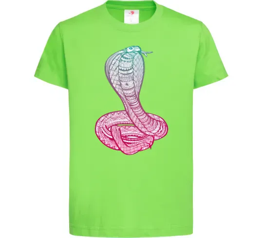 Детская футболка Кобра градієнт Лаймовый фото