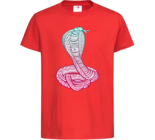 Детская футболка Кобра градієнт Красный фото