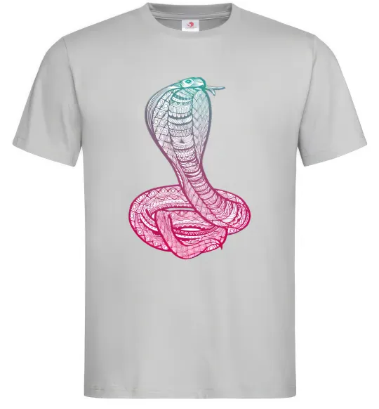 Чоловіча футболка Кобра градієнт Сірий фото