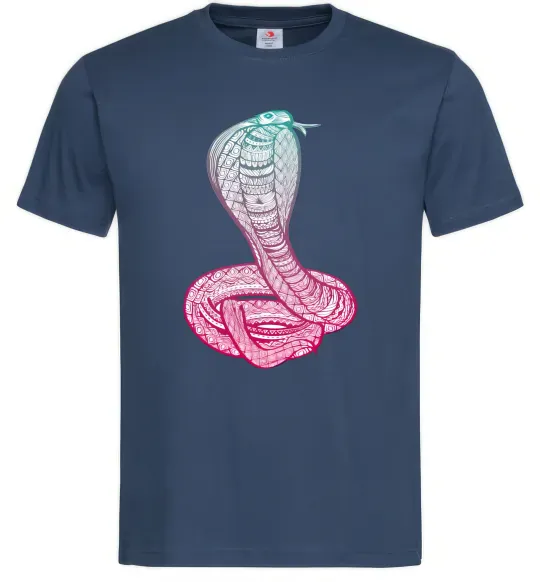 Чоловіча футболка Кобра градієнт Темно-синій фото