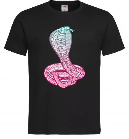 Чоловіча футболка Кобра градієнт Чорний фото