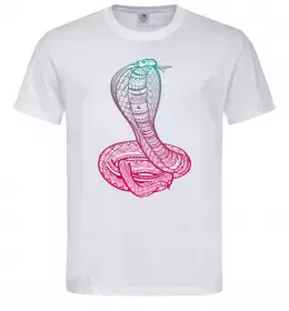 Мужская футболка Кобра контур тонкий Серый фото