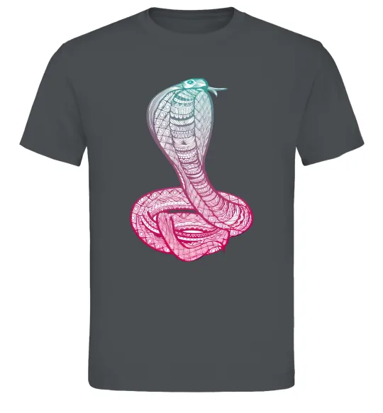 Чоловіча футболка Кобра градієнт Графіт фото