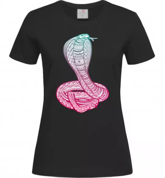 Жіноча футболка Кобра градієнт Чорний фото