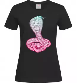 Женская футболка Кобра контур тонкий Голубой фото