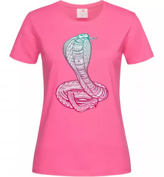 Жіноча футболка Кобра градієнт Яскраво-рожевий фото