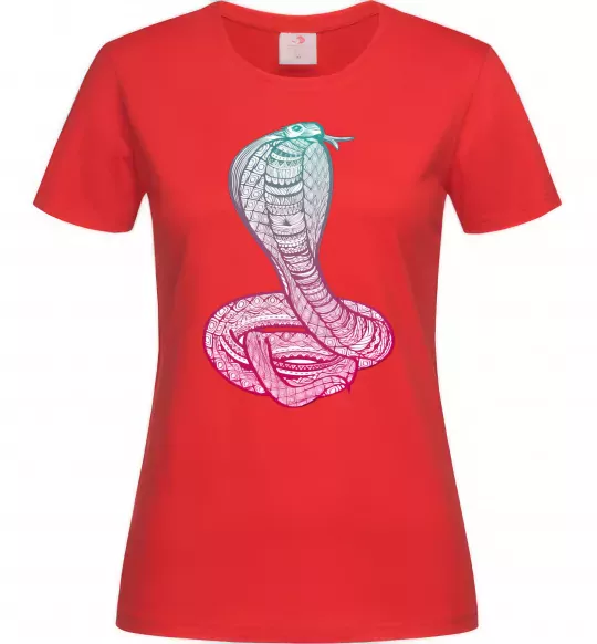 Жіноча футболка Кобра градієнт Червоний фото