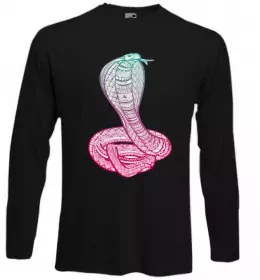 Лонгслив Кобра контур тонкий Белый фото