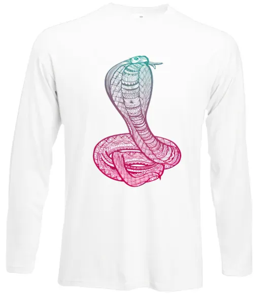 Лонгслів Кобра градієнт Білий фото