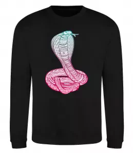 Свитшот Неоновий змій Черный фото