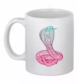 Чашка керамическая Неоновий змій Белый фото