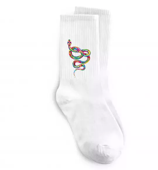Носки Яскрава змія Белый фото