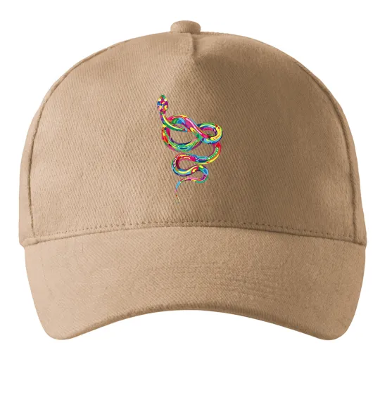 Кепка Яскрава змія Песочный фото